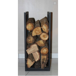 Porte-Bûches en Acier Peint - Rangement Moderne et Fonctionnel pour Organiser votre Bois de ChauffageT