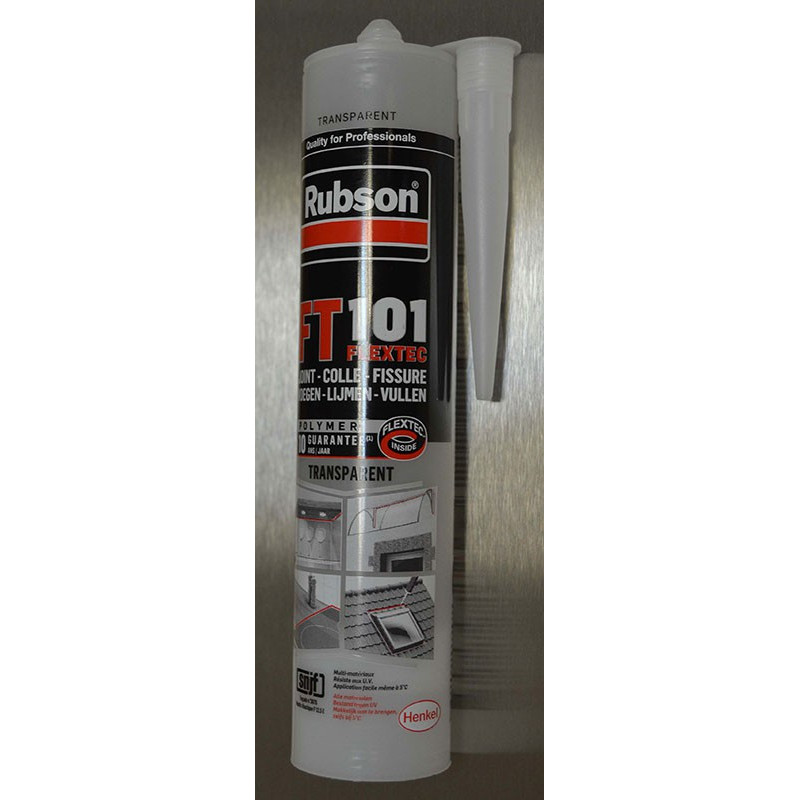 RUBSON FT101 FLEXTEC Translucide – Mastic-colle multi-supports transparent pour montage et réparation